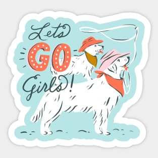 Lets Go Girls Western Dogs Sticker